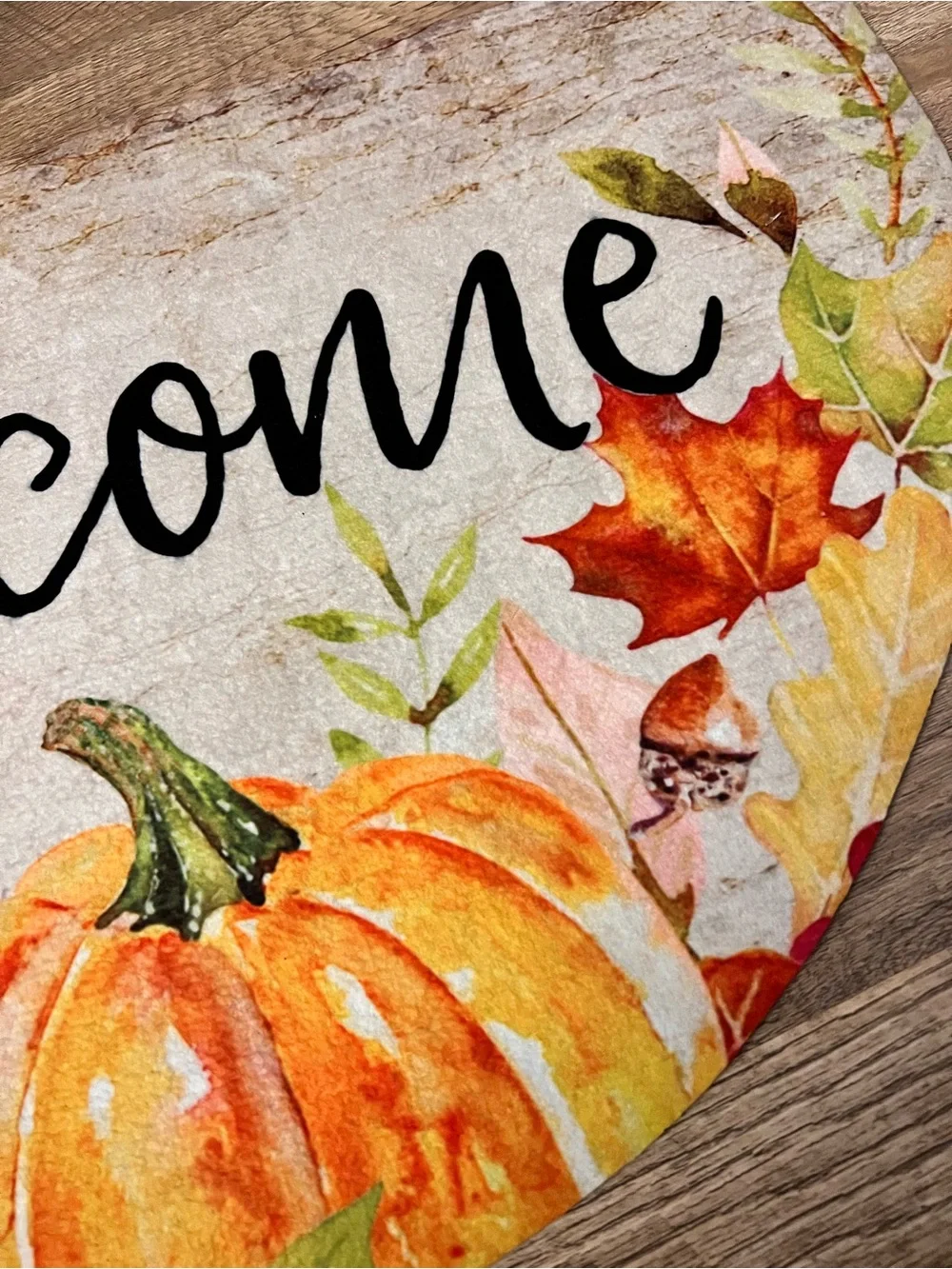New Welcome Pumpkin Seasonal Doormat - Orange
